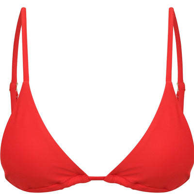 Amalfi red bikini triangle top